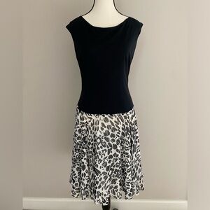 ESCADA Leopard Print Black And White Dress Women’s Size 42